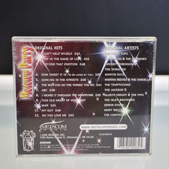 Motown Party Just The Hits CD Vintage 1999 - Picture 2 of 5